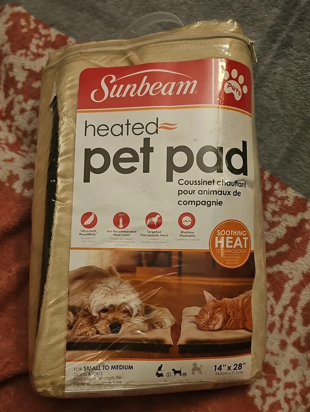 Sunbeam Heated Pet Pad - Beige